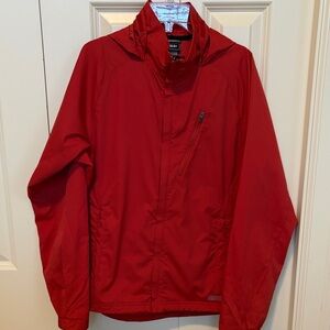 REI women’s lightweight burnt orange-red jacket. Size M.